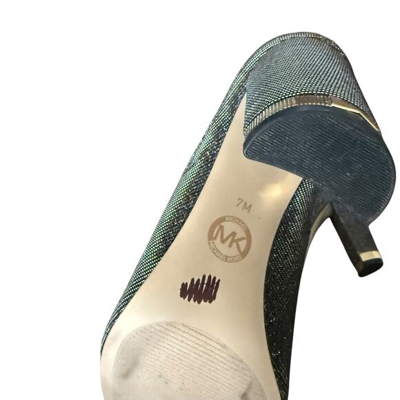 Michael Kors Women’s Size 7 M Metallic Swifty Sparkly Party Sock Boots‎ - Picture 7 of 8